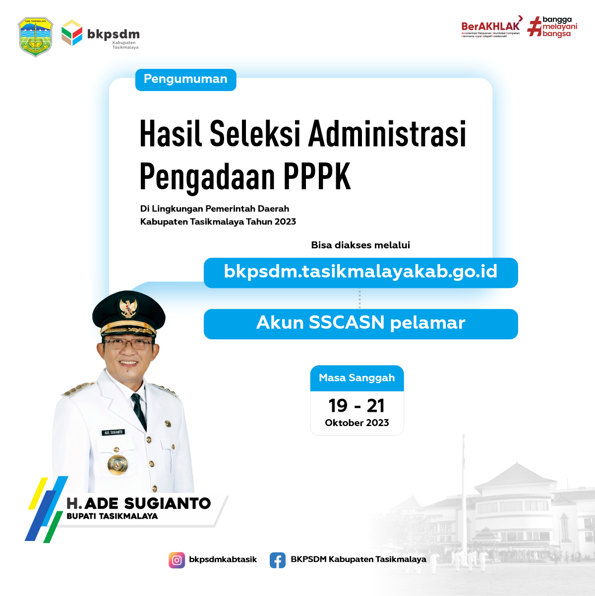 Hasil Seleksi Administrasi PPPK 2023 Di Lingkungan Pemerintah Daerah Kabupaten Tasikmalaya